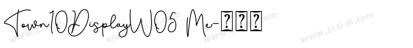 Town10DisplayW05 Me字体转换